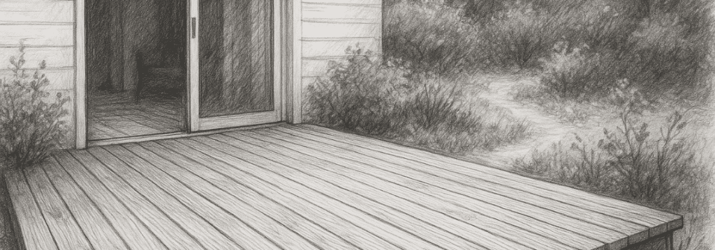 Illustration d’une terrasse en bois sur mesure attenante à une maison à Noirmoutier, création artisanale par Menuiser’Île.